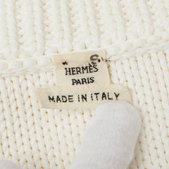 エルメス ニットキャミソール サイズ:38 ホワイト コットン レディース HERMES 【中古】