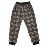 バーバリー チェック ジョギングパンツ イージーパンツ サイズ:S グレー マルチカラー ボア アクリル メンズ BURBERRY 【中古】