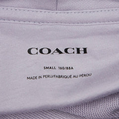 コーチ エッセンシャル フーディー ドレス ロングプルオーバーパーカー サイズ:S C9782 パープル系 ラベンダー コットン レディース COACH 【中古】