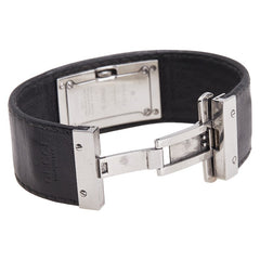 グッチ バングルウォッチ 7800S クオーツ ブラック文字盤 ステンレススチール レザー レディース GUCCI 【中古】