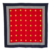 シャネル ココマーク コイン ストライプ スカーフ ネイビー マルチカラー シルク レディース CHANEL 【中古】