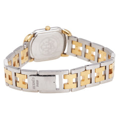 エルメス ラリー 腕時計 クオーツ ベージュ文字盤 ステンレススチール メッキ レディース HERMES 【中古】