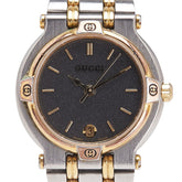 グッチ 腕時計 9000L クオーツ ブラック文字盤 ステンレススチール メッキ レディース GUCCI 【中古】