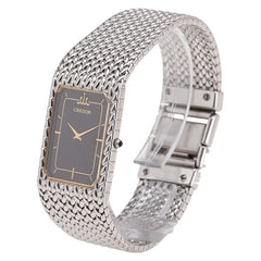 セイコー CREDOR 腕時計 2F70-5330 クオーツ ブラック文字盤 ステンレススチール レディース SEIKO 【中古】