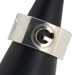 グッチ Gロゴ ワイド リング 指輪 #15 SV925 シルバー メンズ GUCCI 【中古】