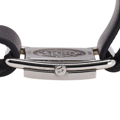 エルメス バレニア 腕時計 BA1.510 クオーツ ブラック文字盤 ステンレススチール レザー レディース HERMES 【中古】