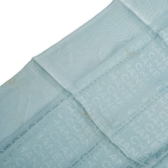 シャネル ロゴ スカーフ ライトブルー レディース CHANEL 【中古】