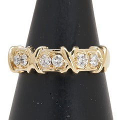 K18YG イエローゴールド ダイヤ0.30ct リング 指輪 レディース 13号 【中古】