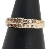 K18YG イエローゴールド ダイヤ0.50ct メレダイヤ リング 指輪 レディース 13号 【中古】