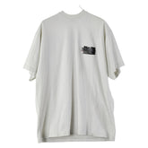 バレンシアガ Logo Embroidered Oversized T-Shirt Tシャツ サイズ:L 712398 オフホワイト コットン メンズ BALENCIAGA 【中古】
