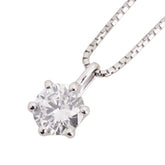 Pt900 プラチナ Pt850 プラチナ ダイヤ0.503ct ベネチアンチェーン ネックレス レディース 【中古】