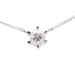 Pt900 プラチナ Pt850 プラチナ ダイヤ0.60ct ネックレス レディース 【中古】