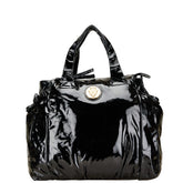 グッチ ヒステリア トートバッグ 197022 ブラック エナメル レディース GUCCI 【中古】