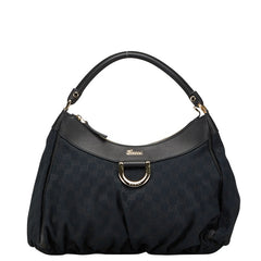 グッチ GGキャンバス アビー ワンショルダーバッグ 189833 ブラック キャンバス レザー レディース GUCCI 【中古】