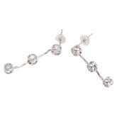 K18WG ホワイトゴールド ダイヤ0.50ct スイング スタッド ピアス レディース 【中古】