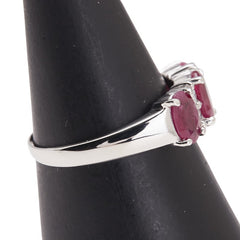 Pt900 プラチナ ルビー1.50ct ダイヤ0.20ct リング 指輪 レディース 13号 【中古】