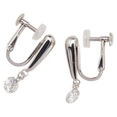 Pt900 プラチナ ダイヤ0.75ct ネジバネ式 イヤリング レディース 【中古】