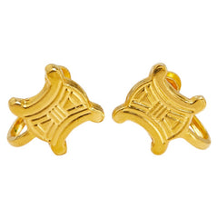 セリーヌ マカダム イヤリング ゴールド メッキ レディース CELINE 【中古】