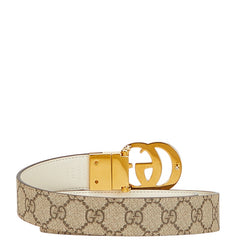 グッチ GGスプリーム インターロッキングG ベルト サイズ:70/28 214351 ベージュ PVC レザー レディース GUCCI 【中古】