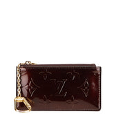 ルイ ヴィトン モノグラム ヴェルニ ポシェット クレ コインケース M93518 アマラント パープル パテントレザー レディース LOUIS VUITTON 【中古】