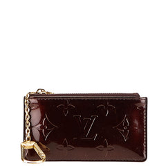 ルイ ヴィトン モノグラム ヴェルニ ポシェット クレ コインケース M93518 アマラント パープル パテントレザー レディース LOUIS VUITTON 【中古】