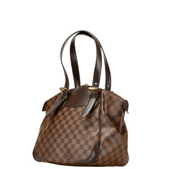 ルイ ヴィトン ダミエ ヴェローナPM ハンドバッグ N41117 ブラウン PVC レザー レディース LOUIS VUITTON 中古
