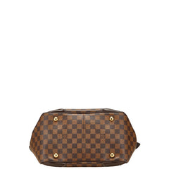 ルイ ヴィトン ダミエ ヴェローナPM ハンドバッグ N41117 ブラウン PVC レザー レディース LOUIS VUITTON 中古