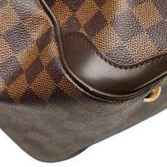 ルイ ヴィトン ダミエ ヴェローナPM ハンドバッグ N41117 ブラウン PVC レザー レディース LOUIS VUITTON 中古