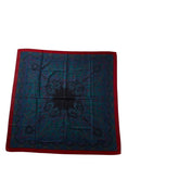 サンローラン 大判スカーフ ストール ネイビー レッド マルチカラー ウール シルク レディース SAINT LAURENT 【中古】