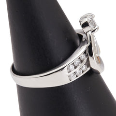 Pt900 プラチナ K18YG イエローゴールド K18PG ピンクゴールド/コンビ ダイヤ0.50ct リング 指輪 レディース 16号 【中古】