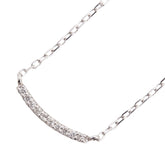 K10WG ホワイトゴールド ダイヤ0.05ct ネックレス レディース 【中古】
