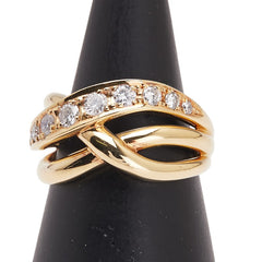 K18YG イエローゴールド ダイヤ0.51ct リング 指輪 レディース 11.5号 【中古】