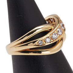 K18YG イエローゴールド ダイヤ0.51ct リング 指輪 レディース 11.5号 【中古】