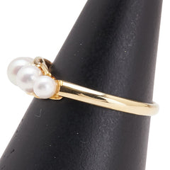 K18YG イエローゴールド アコヤパール3.4~5.5mm リング 指輪 レディース 12.5号 【中古】