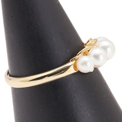 K18YG イエローゴールド アコヤパール3.4~5.5mm リング 指輪 レディース 12.5号 【中古】