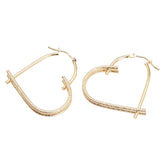 K18YG イエローゴールド ハート フープ ピアス レディース 【中古】