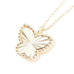 K18YG イエローゴールド 蝶々 バタフライ モチーフ ネックレス レディース 【中古】