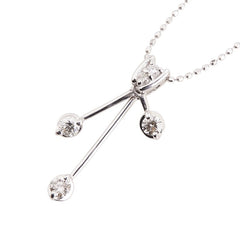 K18WG ホワイトゴールド ダイヤ0.30ct ネックレス レディース 【中古】