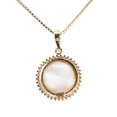 K18YG イエローゴールド マベパール約12.5mm ダイヤ0.26ct LA SOMA ラ ソマ ベネチアンチェーン ネックレス レディース 【中古】