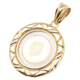 K18YG イエローゴールド 25OZ エリザベス2世 ツバルホース3ドル金貨 ペンダントトップ レディース 【中古】