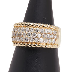 K18YG イエローゴールド ダイヤ1.50ct リング 指輪 メンズ 17.5号 【中古】