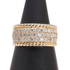 K18YG イエローゴールド ダイヤ1.50ct リング 指輪 メンズ 17.5号 【中古】