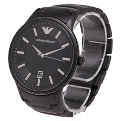 エンポリオ アルマーニ レナト 腕時計 AR-11184 クオーツ ブラック文字盤 ステンレススチール メンズ Emporio Armani 【中古】