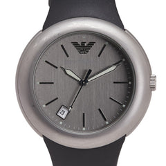 エンポリオ アルマーニ 腕時計 AR-0801 クオーツ シルバー文字盤 ステンレススチール ラバー メンズ Emporio Armani 【中古】