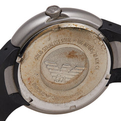 エンポリオ アルマーニ 腕時計 AR-0801 クオーツ シルバー文字盤 ステンレススチール ラバー メンズ Emporio Armani 【中古】