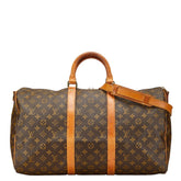 ルイ ヴィトン モノグラム キーポル バンドリエール50 ボストンバッグ ショルダーバッグ 2WAY M41416 ブラウン PVC レザー レディース LOUIS VUITTON 【中古】