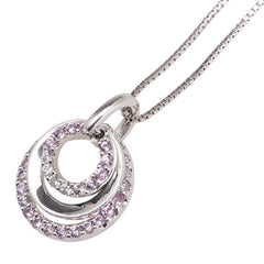 ヨンドシー K18WG ホワイトゴールド ダイヤ 色石 ベネチアン チェーン ネックレス レディース 4℃ 【中古】