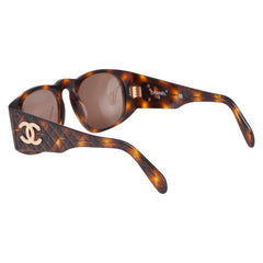 シャネル ココマーク マトラッセ サングラス 01450 ブラウン プラスチック レディース CHANEL 【中古】