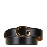 グッチ Gロゴ ベルト サイズ:70/28 036 519 ブラック ブラウン レザー レディース GUCCI 【中古】