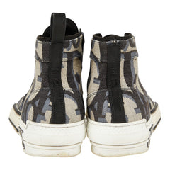 ディオール B23 オブリーク ハイカットスニーカー ベージュ キャンバス ラバー メンズ Dior 【中古】